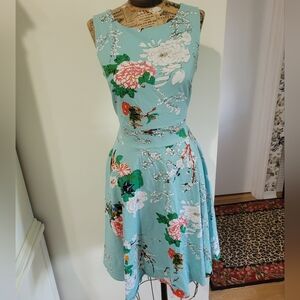 Aranee Floral Sleeveless Floral Sleeveless Cotton Dress